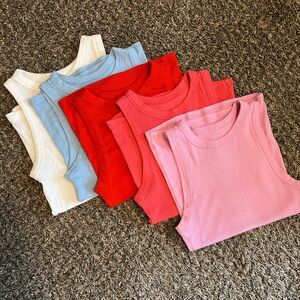 a new day White and Blue Tank Tops Casual Collection